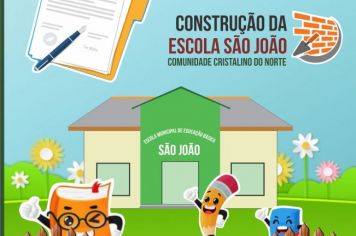 Prefeito Toni Mafini assina ordem de serviço para construção da Escola São João na comunidade Cristalino do Norte.