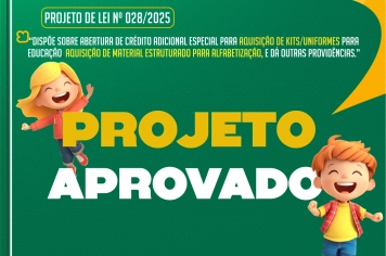 Câmara aprova projeto de lei que autoriza a aquisição e distribuição de uniforme e kits escolares pedagógicos